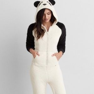 American Eagle Panda Fleece Onesie